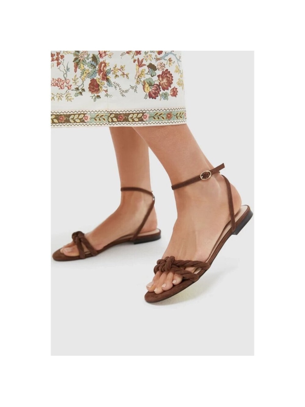 TUCKERNUCK X Studio McGee Brown Suede Ivy Sandals 7.5 New